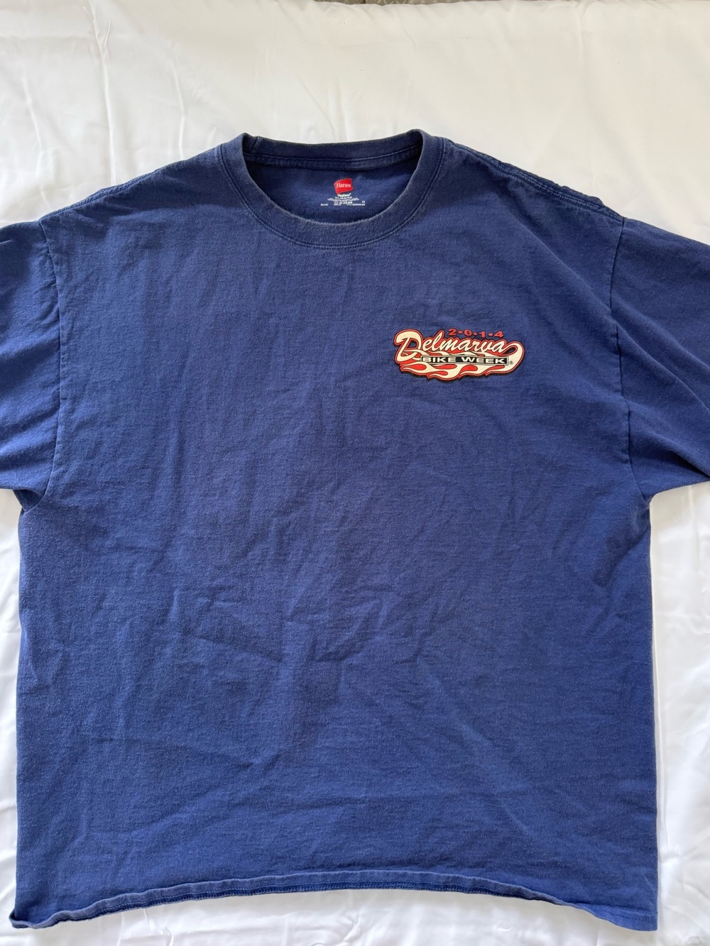 Vintage 2014 Delmarva Bike Week Motorcycle & Airplane Graphic T-Shirt Size XL